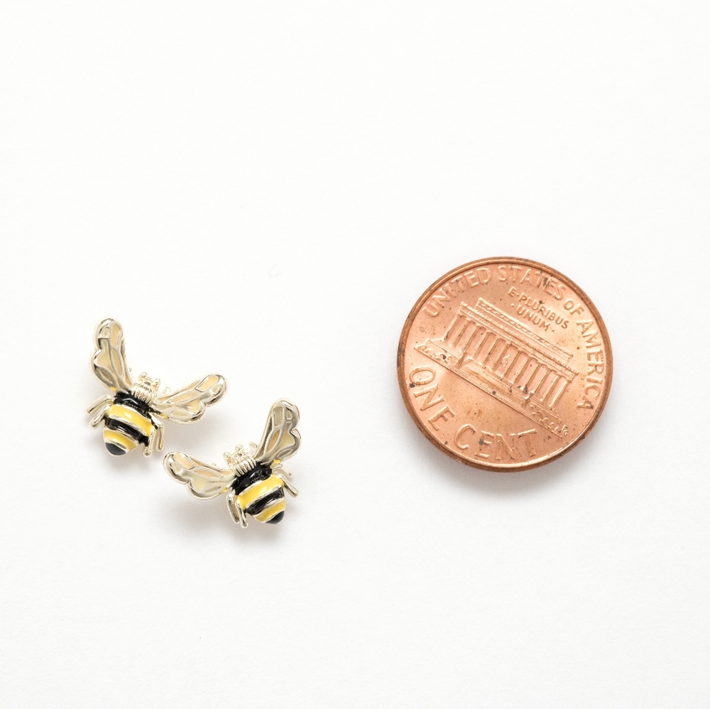 Honeybee Stud Earrings - Picture 3 of 3